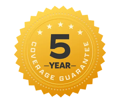 5-Year Coverage Guarantee Badge